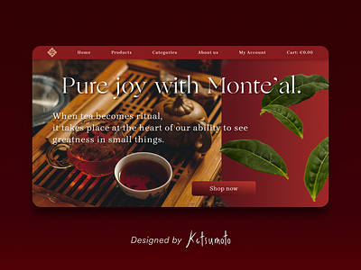 Tea Shop UI Concept branding ui webdesign