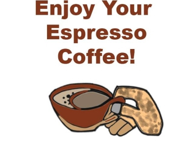 Enjoy Your Espresso Coffee! coffee design illustration