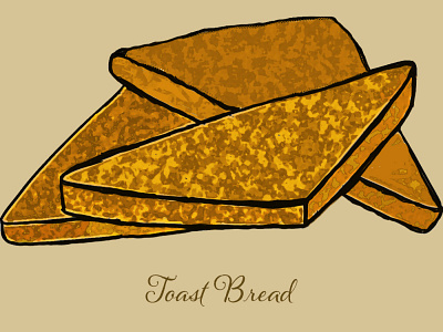Toast Bread! dessert food illustration