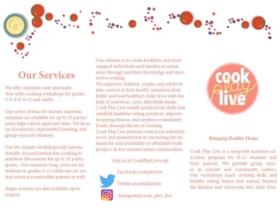 Cook Play Live Brochure Design!