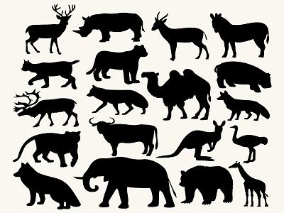 Animals Vector Illustration дизайн дикие домашние животные иконки иллюстрация фон