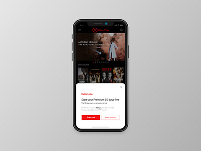 Subscribe Prompt app app design content streaming ios mobile mobile app pop up premium design streaming subscribe trial user interface ux ux design uxui video