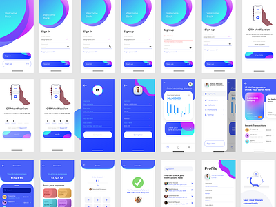 Finance App. app branding design ui ux
