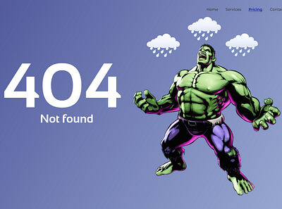 Hulk inspired 404 page app design graphic design illustration ui ux web website