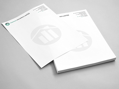 Letterhead mockup branding draft logo stationery tanhigh