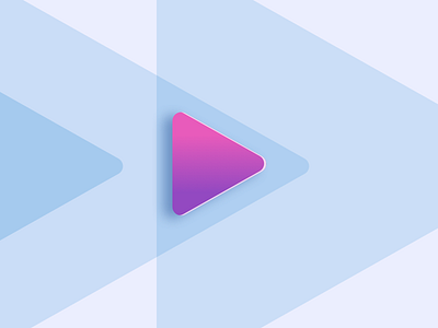 Play play play button purple triangle