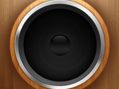 Speaker Close-up photoshop speaker wood