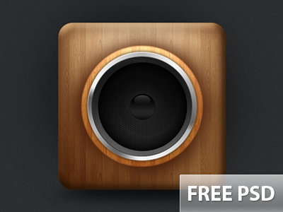 Speaker + PSD photoshop psd speaker wood