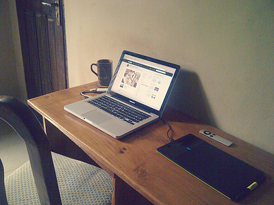 My boring workspace home mac my room wacom workspace