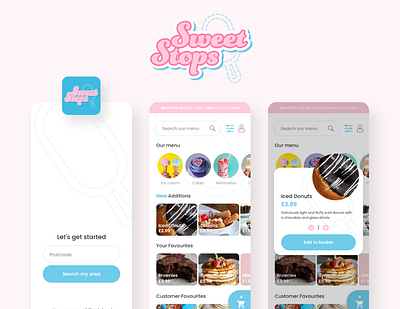 SweetStops App branding ui