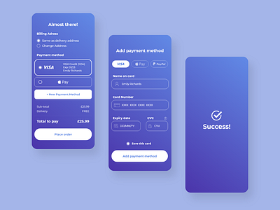 #DailyUI Credit Card Checkout