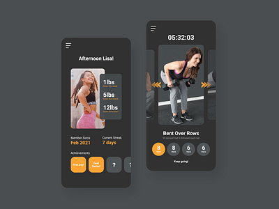 Fitness App Concept app concept design designconcept fitness ui