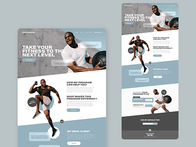 #DailyUI Landing Page concept dailyui design designconcept fitness ui website