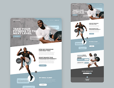 #DailyUI Landing Page concept dailyui design designconcept fitness ui website