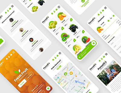 Fresh Fruit Deliver App Concept branding concept dailyui design designconcept illustration logo ui vector website