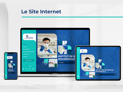 Website of medical laboratory analysis blue graphic design laboratory medical turquoise ui ux website