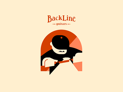 Backline Guitars branding clothing craftsmen design graphic design guitar illustration logo merch minimal simple woodworking