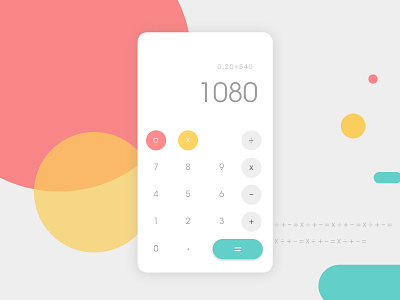 Calculator calculator colourful counting flat design