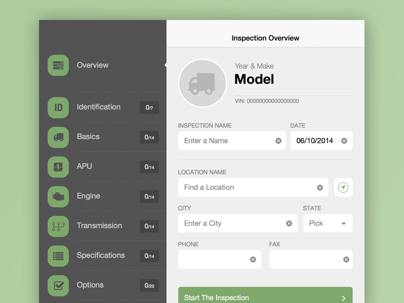 TreeSaver Inspection App inspection ipad login mobile tires ui