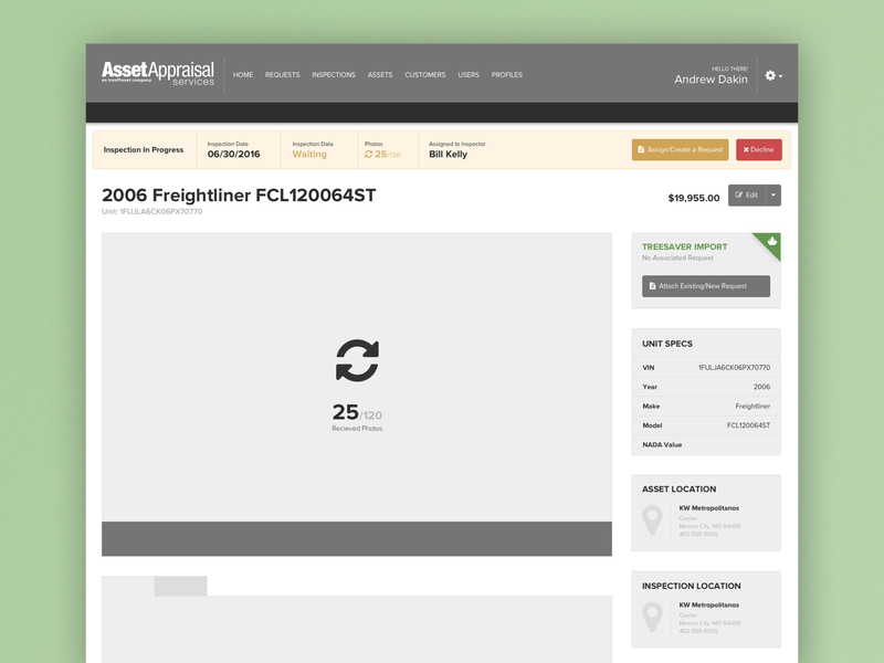 TreeSaver Import concept import inspection ui ux web