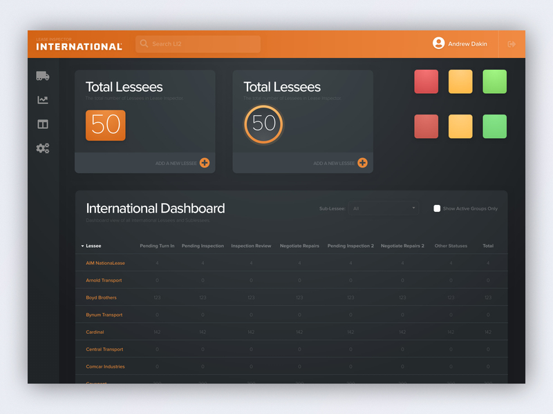 Lease Inspector Redesign app branding concept dark theme dashboard lease light theme ui ux web
