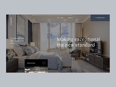 Sky Garden - Real Estate apartment building design homepage house minimal real estate real estate agency saudiarabia ui ux