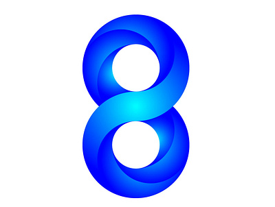 8 - a gradient number graphic design