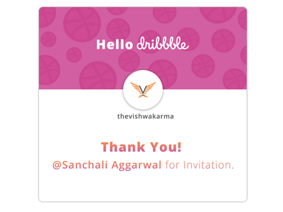 Hello Dribbblers! debut first shot invitation