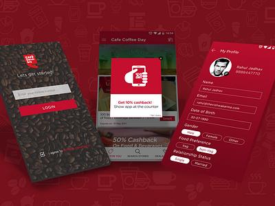 Cafe Coffee Day - Redesign cafe coffee day restaurant ui ux