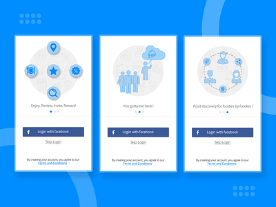 foodwynk foodie app illustration login mobile app onboarding restaurant ui ux