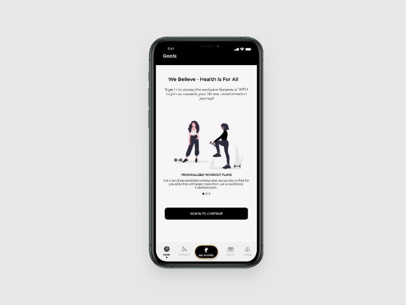 Fitness App On Boarding android app ios onboarding ui ux