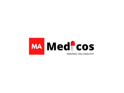 MA Medicos (Medicine Delivery Service) Logo Design