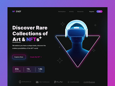 NFT Marketplace Header