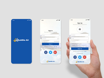 Buddha Air - Mobile App | Daily UI Challenge 001 (Sign up) app dailyui design ui ux