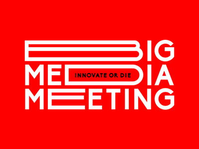 Big Media Meeting conference festival orange poster typo typography ukraine