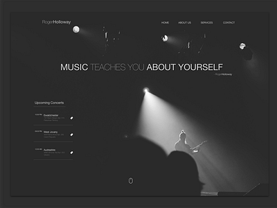 Musician Website music musician ui web design website