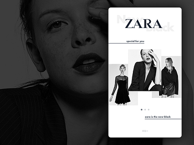 Zara First Screen app application ui zara