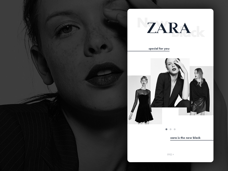 Zara First Screen by Kudret Baydoğan on Dribbble