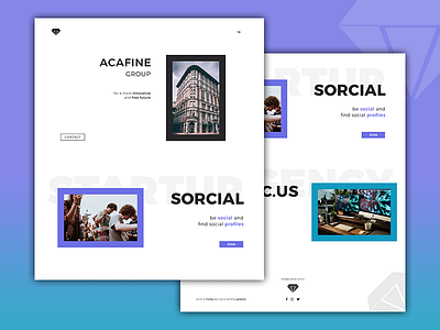 Acafine, Inc. flat simplicity ui ux website