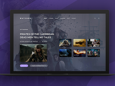 Movies & TV Series Website dark design media movie player series tv series ui ux website