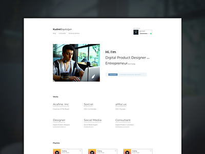 New Personal Website flat minimal personal simplicity ui ux web website white