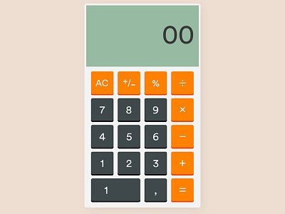 Daily UI #04 / Calculator screen 004 animation calculator classic daily dailyui