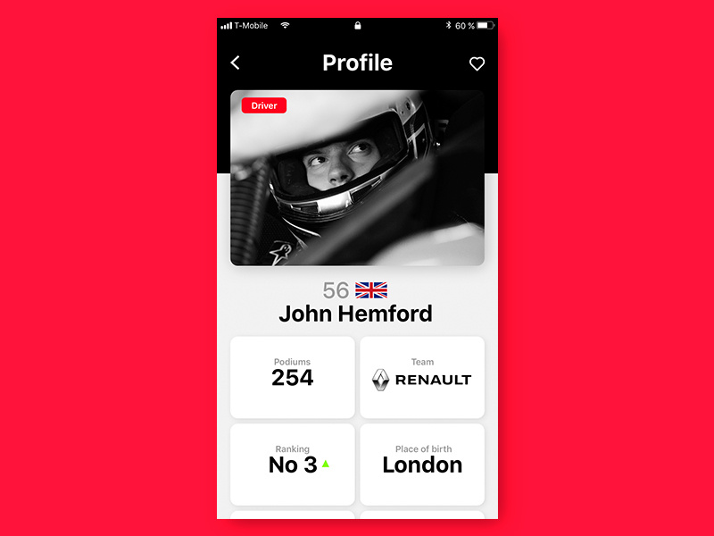 Daily UI #06 / User profile by Pepijn Arends on Dribbble