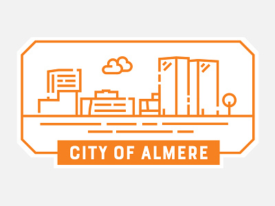 Sticker for Almere, NL challenge design dribbble illustrator sticker warmup