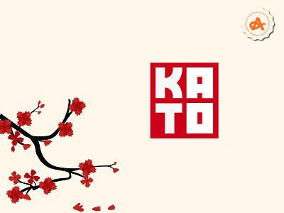 KATO - Japanese Kombucha Drink's Logo Design app branding design graphic design illustration japanese japanese logo kombucha logo logo design logos ui ux vector