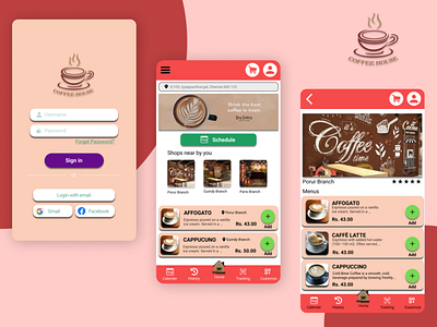 Coffee House Mobile App ui ux