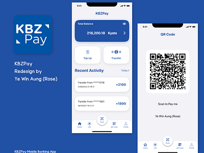 KBZPay Redesign by Ye Win Aung (Rose)