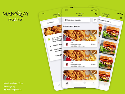 Mandalay Door2Door Redesign app design figma food food app ui ux