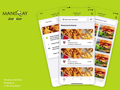 Mandalay Door2Door Redesign app design figma food food app ui ux