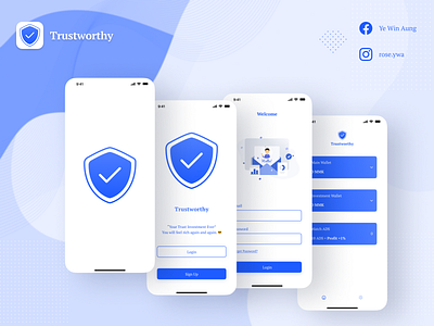 Trustworthy app branding design figma logo ui ux